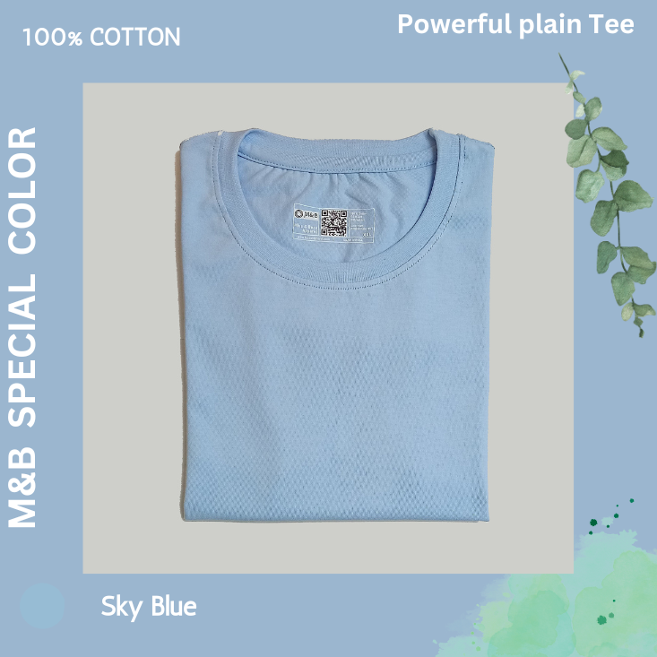 Sky Blue Round Neck T-Shirt