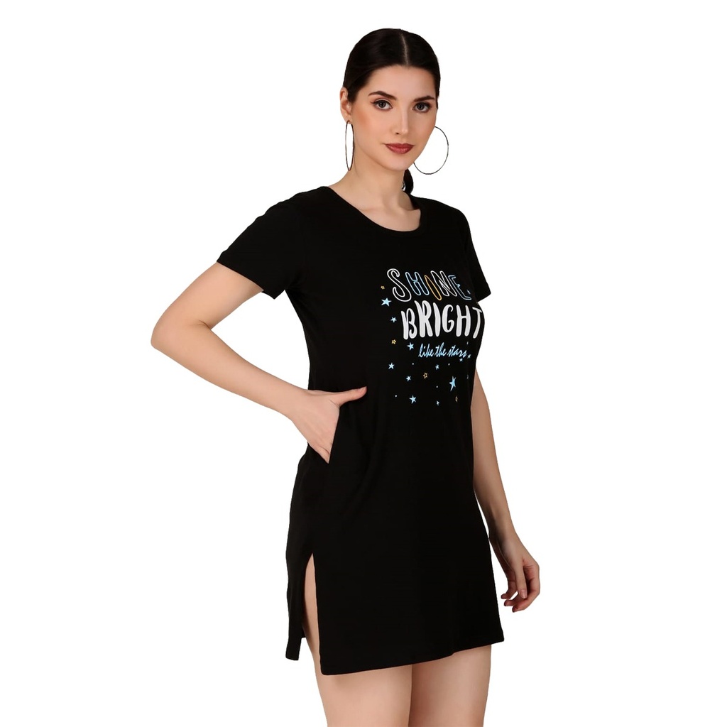 Girls Round-Neck Printed Half Sleeves T-Shirt