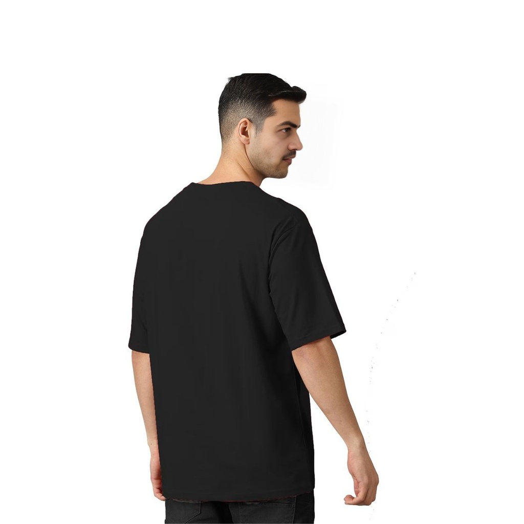 Black- Oversized Printed T-Shirt - BOSS