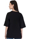 Black Oversized Printed T-Shirt - Senior