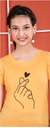 Girls Round-Neck Printed Half Sleeves T-Shirt - Pink