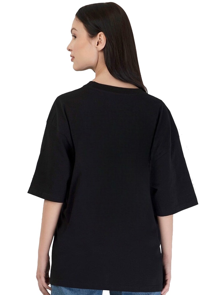 Black Oversized Printed T-Shirt - make you Heard