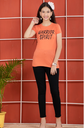 Girls Round-Neck Printed Half Sleeves T-Shirt - Pink