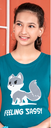 Girls Round-Neck Printed Half Sleeves T-Shirt - Pink