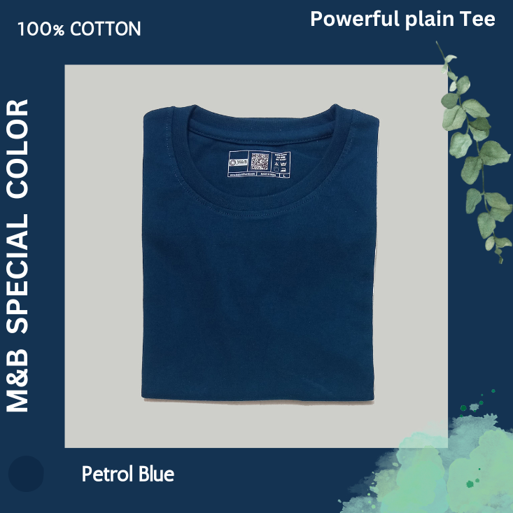 Petrol Blue Round Neck T-Shirt