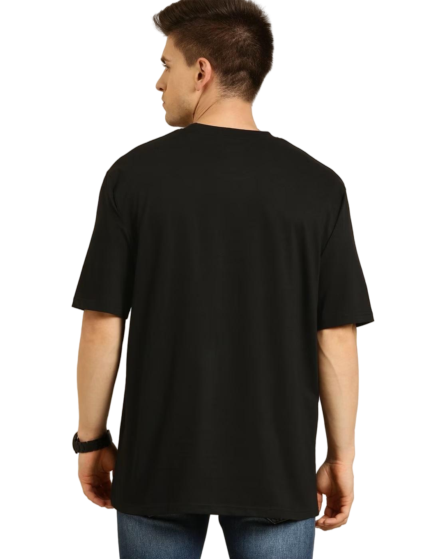 Black Oversized Holiday T-Shirt - Adventure Begins