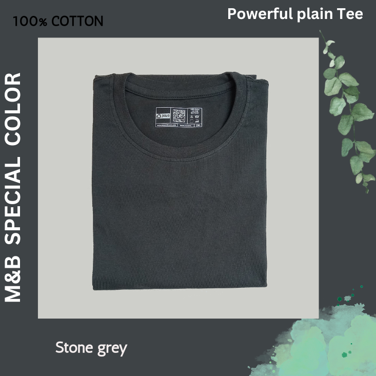 Stone Grey Round Neck T-Shirt