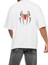 White- Oversized Printed T-Shirt - Spider