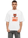 White Oversized Cricket Fun T-Shirt - Chennai Super king