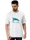 White Oversized Holiday T Shirt Marine -Olive Ridley