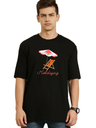 Black Oversized Holiday T Shirt  -Holidaying 