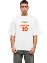 White Oversized Cricket Fun T-Shirt - Tendulkar number 10