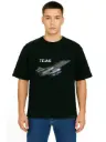 Black Oversized Army T Shirt  - Tejas