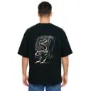 Black Oversized Anime T Shirt  - Titan Attack 2