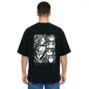 Black Oversized Anime T Shirt  - Titan Attack 6