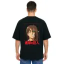 Black Oversized Anime T Shirt  - Titan Attack 10