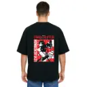 Black Oversized Anime T Shirt  - Titan Attack 14