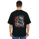Black Oversized Anime T Shirt  - Titan Attack 22
