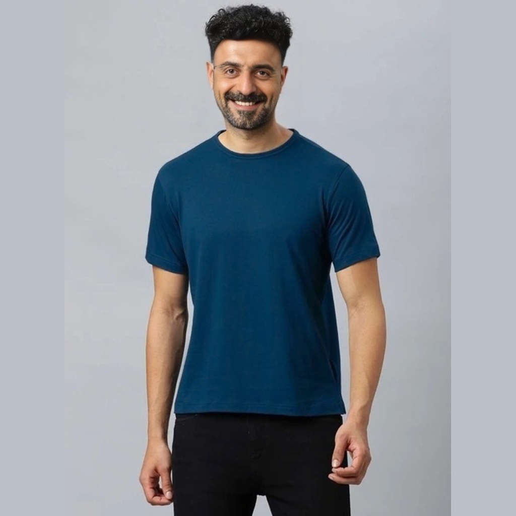 Petrol Blue Round Neck T-Shirt