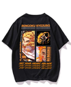 Black- Oversized Printed T-Shirt -Rengoku