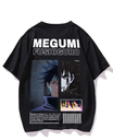 Black- Oversized Printed T-Shirt -Megumi