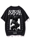 Black Oversized Printed T Shirt -Guts