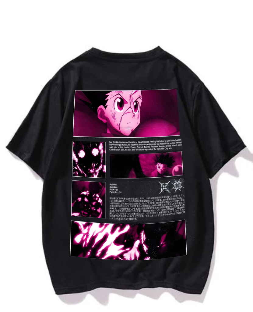 Black- Oversized Printed T-Shirt -Gon