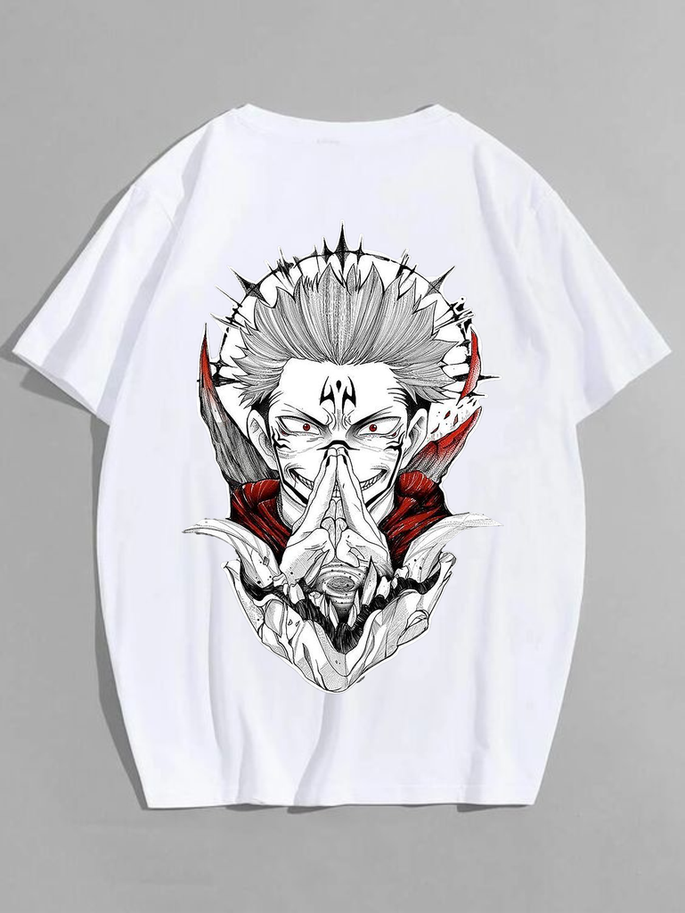 White- Oversized Printed T-Shirt - X20