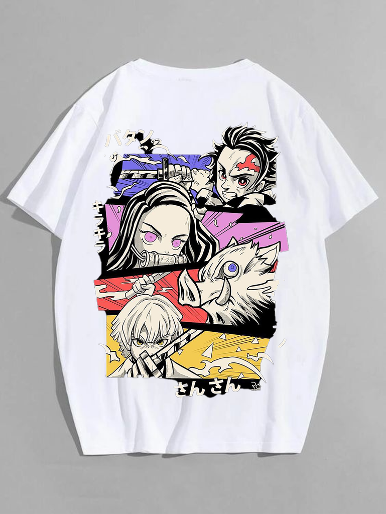 White- Oversized Printed T-Shirt - X18