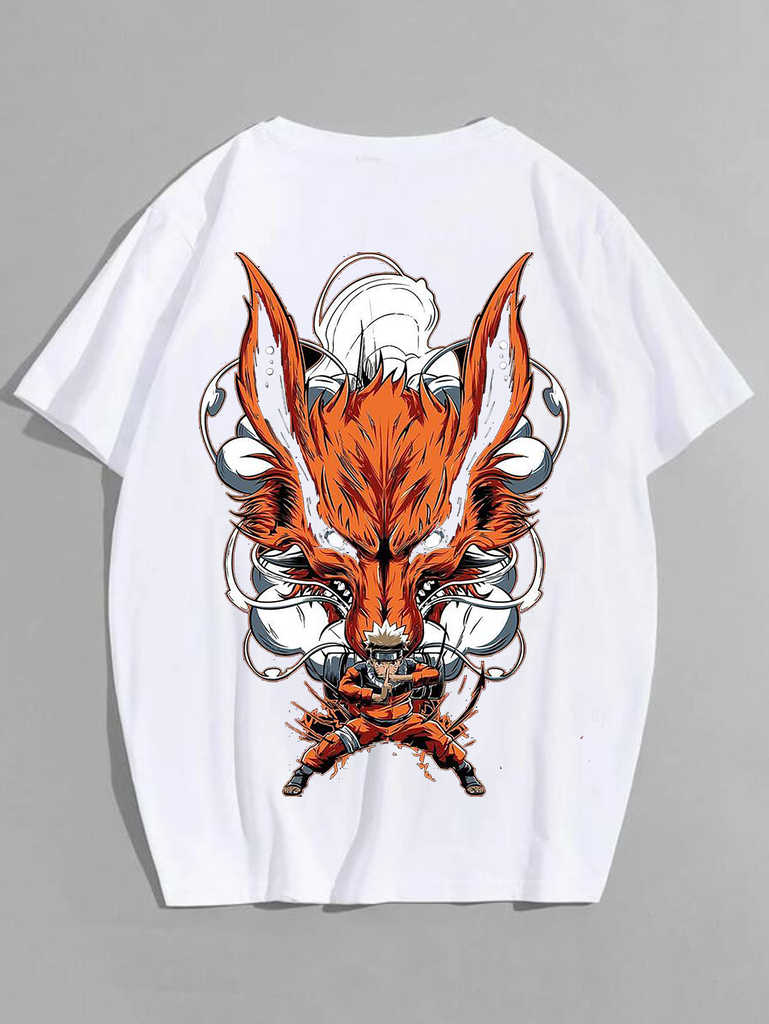 White- Oversized Printed T-Shirt - X47