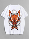 White- Oversized Printed T-Shirt - X47