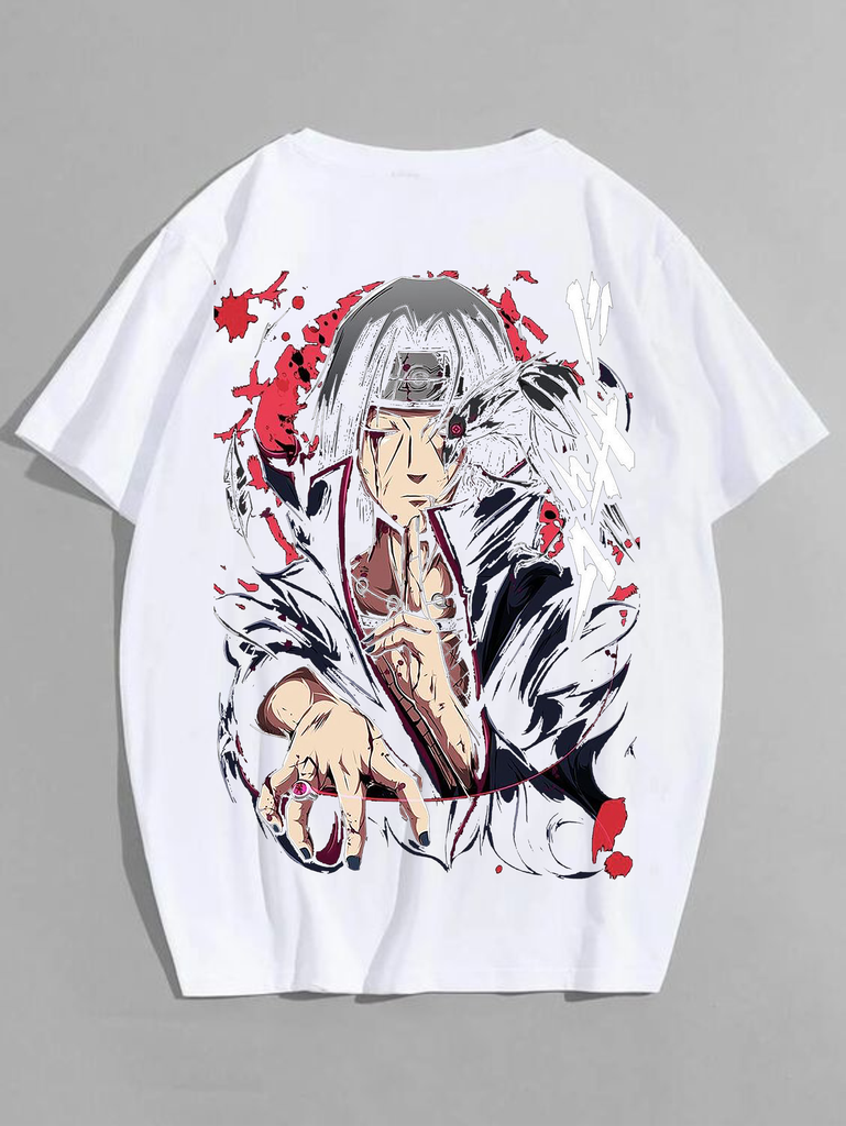 White- Oversized Printed T-Shirt - X45