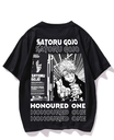 Black- Oversized Printed T-Shirt -Satoru Gojo
