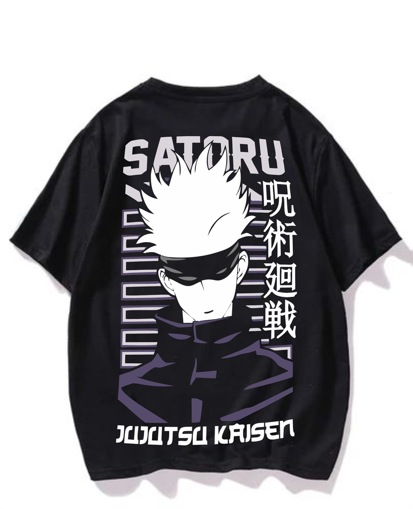 Black- Oversized Printed T-Shirt - Satoru