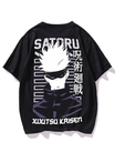 Black- Oversized Printed T-Shirt - Satoru