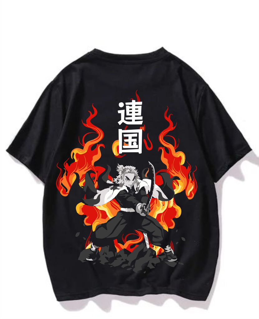 Black- Oversized Printed T-Shirt - 2