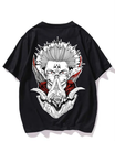 Black- Oversized Printed T-Shirt - Jujutsu Kaisen