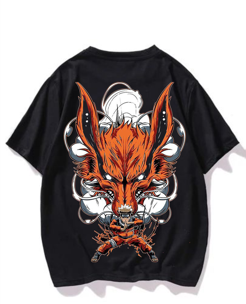Black- Oversized Printed T-Shirt - X47
