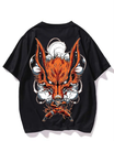 Black- Oversized Printed T-Shirt - X47