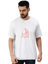 White Oversized devotional T-Shirt - Sri Krishna photo