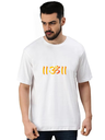 White Oversized devotional  T-Shirt - OM