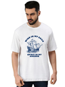 White Oversized Holiday T-Shirt - Wind Sail ,marine