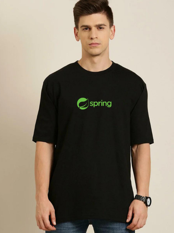 Black Oversized Science & Tech T Shirt - Spring