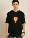 Black Oversized Science & Tech T Shirt - Bulb