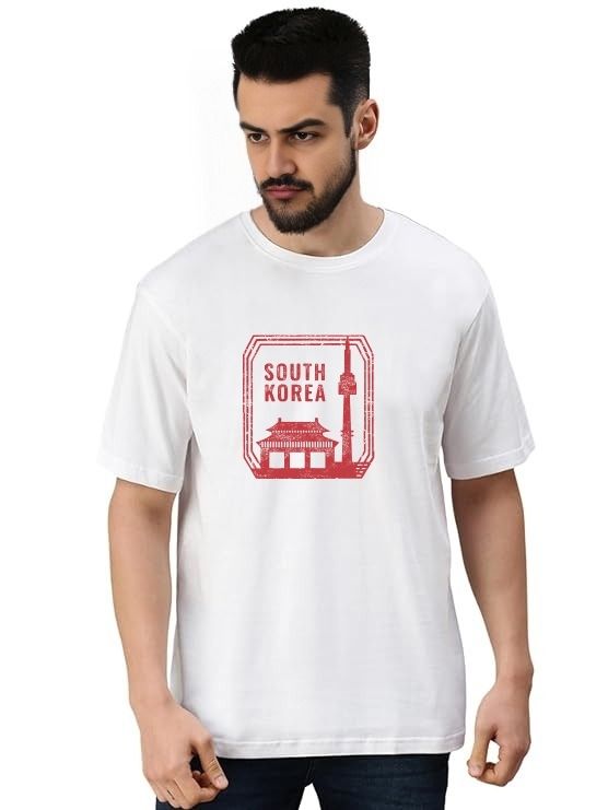 White Oversized Country T-Shirt - South Korea Tour