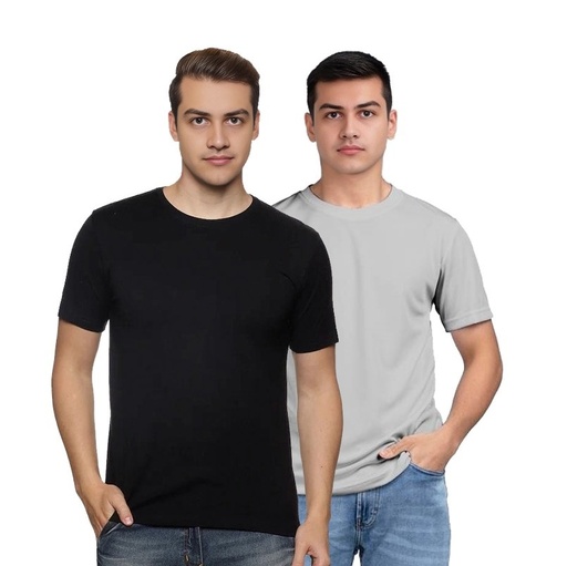 Plain T Shirts -Round Neck - Pack of 2 