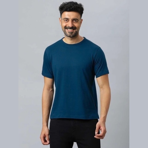 Petrol Blue Round Neck T-Shirt