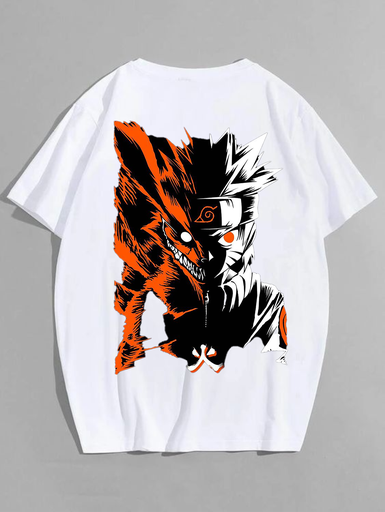 White- Oversized Printed T-Shirt - X19