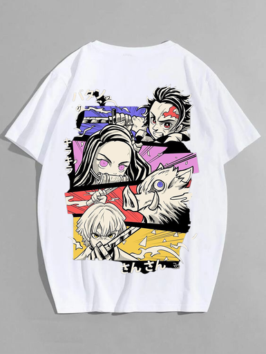 White- Oversized Printed T-Shirt - X18