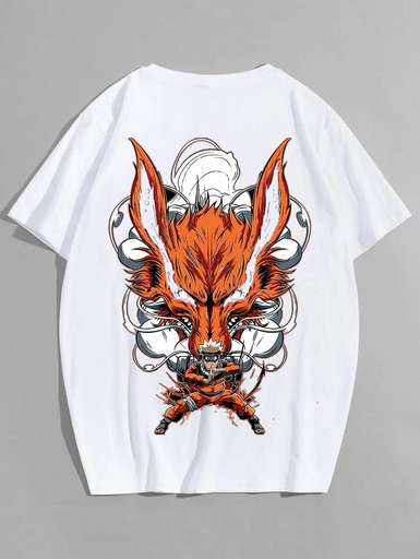 White- Oversized Printed T-Shirt - X47